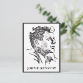 Carte Postale Profil de John F. Kennedy en 1963 (Debout devant)