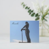 Carte Postale profil de la statue de manille (Debout devant)