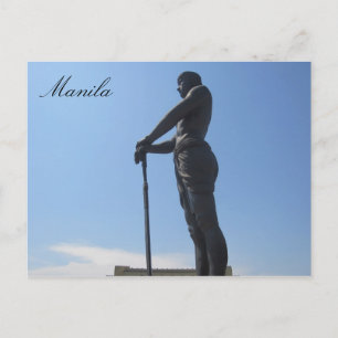 Carte Postale profil de la statue de manille