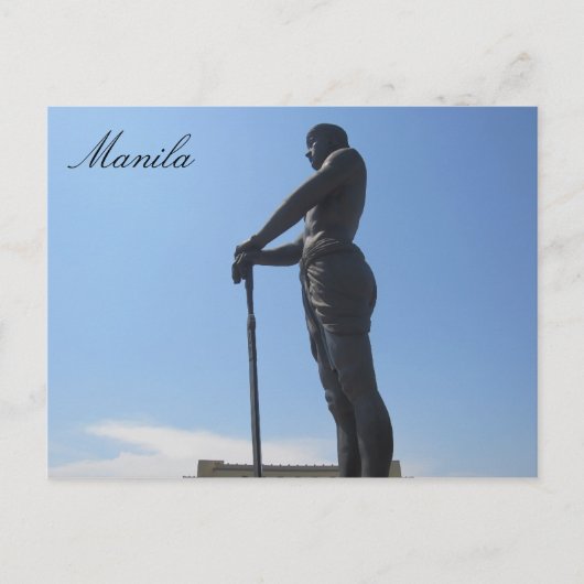 Carte Postale profil de la statue de manille (Devant)