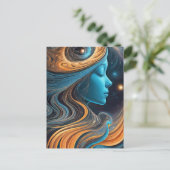 Carte Postale Profil de la Vénus cosmique étoilée (Debout devant)