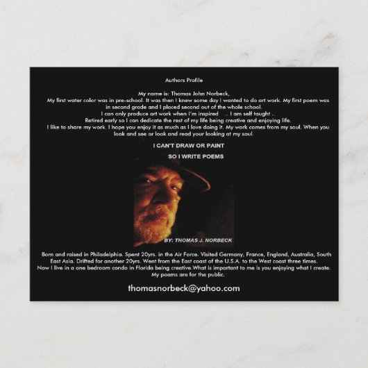 Carte postale Profil des auteurs (Devant)