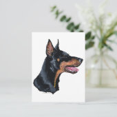 Carte Postale Profil Doberman Pinscher (Debout devant)