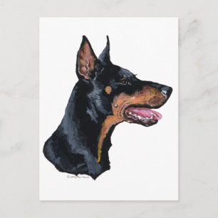 Carte Postale Profil Doberman Pinscher