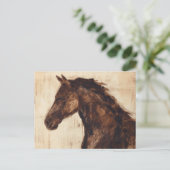 Carte Postale Profil du cheval sauvage Brown (Debout devant)