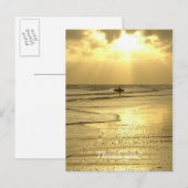 Carte Postale Profiter de la plage au coucher du soleil (Devant / Derrière)
