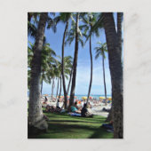 Carte Postale Profiter de la plage de Waikiki (Devant)