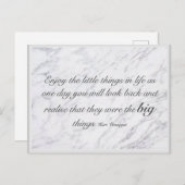 Carte Postale Profiter des petites choses de la vie (Devant / Derrière)