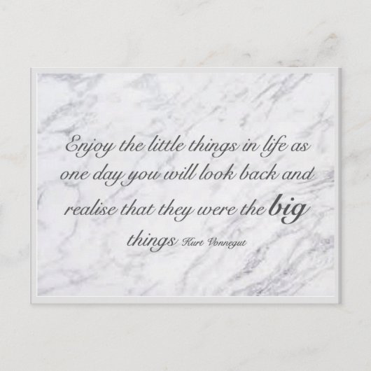 Carte Postale Profiter des petites choses de la vie (Devant)