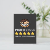 Carte Postale Profiterole 5 étoiles pour amoureux des profiterol (Debout devant)