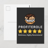 Carte Postale Profiterole 5 étoiles pour amoureux des profiterol (Devant / Derrière)