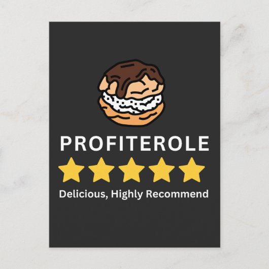 Carte Postale Profiterole 5 étoiles pour amoureux des profiterol (Devant)