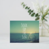 Carte Postale Profitez de la plage Sun Quote (Debout devant)