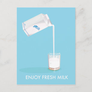 Carte Postale Profitez de la publicité vintage du lait frais