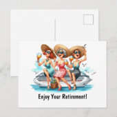 Carte Postale Profitez de la retraite Mesdames (Devant / Derrière)