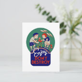 Carte Postale Profitez de ne pas détruire (Debout devant)