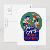 Carte Postale Profitez de ne pas détruire (Devant / Derrière)