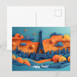 Carte Postale Profitez de Paris Paper Quay Art