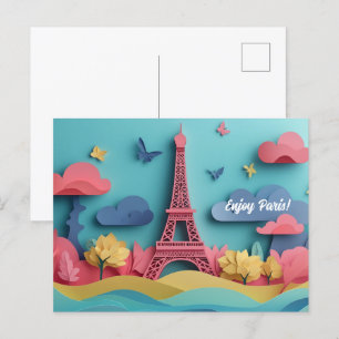 Carte Postale Profitez de Paris Paper Quay Art