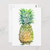 Carte Postale Profitez de vos vacances d'été tropicales (Devant / Derrière)