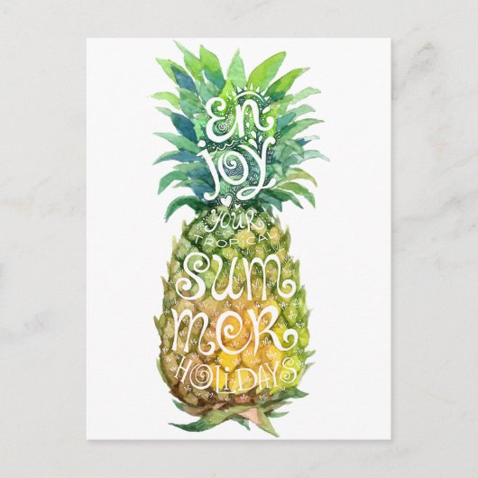 Carte Postale Profitez de vos vacances d'été tropicales (Devant)