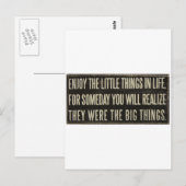 Carte Postale Profitez des petites choses (Devant / Derrière)