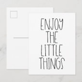 Carte Postale Profitez des petites choses inspirantes (Devant / Derrière)
