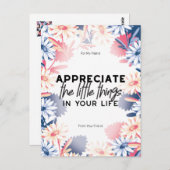 Carte Postale Profitez des petites citations (Devant / Derrière)