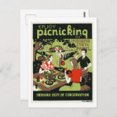 Carte Postale Profitez des pique-niques dans les parcs d'État de (Devant / Derrière)