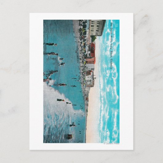 Carte Postale Profitez des vagues à Ocean BeachLong Beach, CA (Devant)