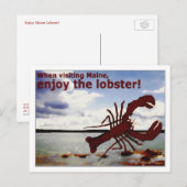 Carte Postale Profitez du homard du Maine ! (Devant / Derrière)