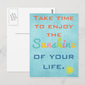 Carte Postale Profitez du soleil (Devant / Derrière)