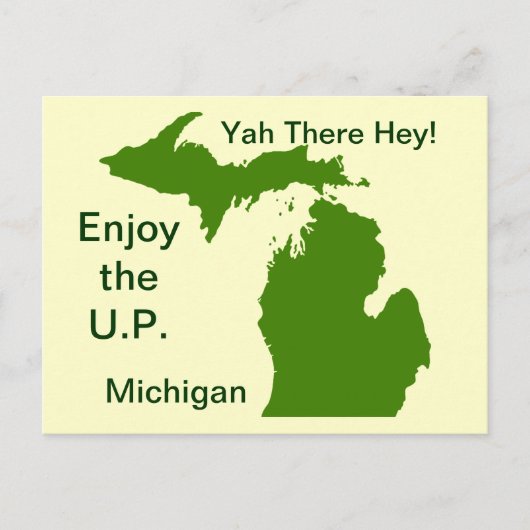 Carte Postale Profitez du U.P. Michigan avec Da Yoopers (Devant)
