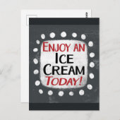 Carte postale Profitez d'un glace aujourd'hui (Devant / Derrière)