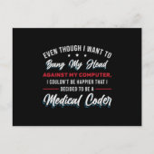 Carte Postale Programmateur ICD Codage Codeur Médicale Bang My H (Devant)