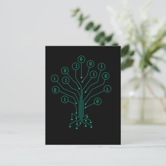 Carte Postale Programmation informatique de codage d'arbre binai (Debout devant)