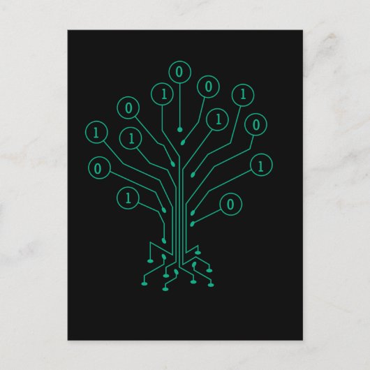 Carte Postale Programmation informatique de codage d'arbre binai (Devant)