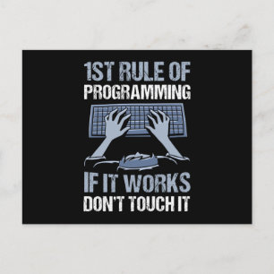 Carte Postale Programmation Si ça marche Ne touchez pas ça Drôle
