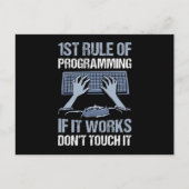 Carte Postale Programmation Si ça marche Ne touchez pas ça Drôle (Devant)
