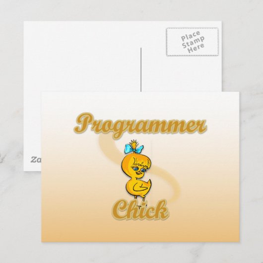 Carte Postale Programmer Chick (Devant / Derrière)