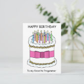 Carte Postale Programmer Joyeux Anniversaire (Debout devant)