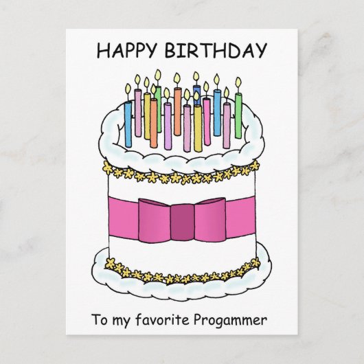 Carte Postale Programmer Joyeux Anniversaire (Devant)