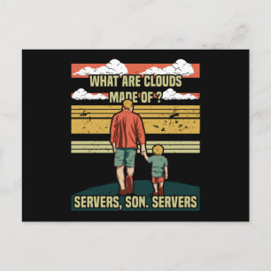 Carte Postale Programmer Papa - Clouds Server Son