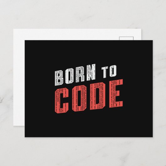 Carte Postale Programmeur de code ICD de code de Medical Coder B (Devant / Derrière)