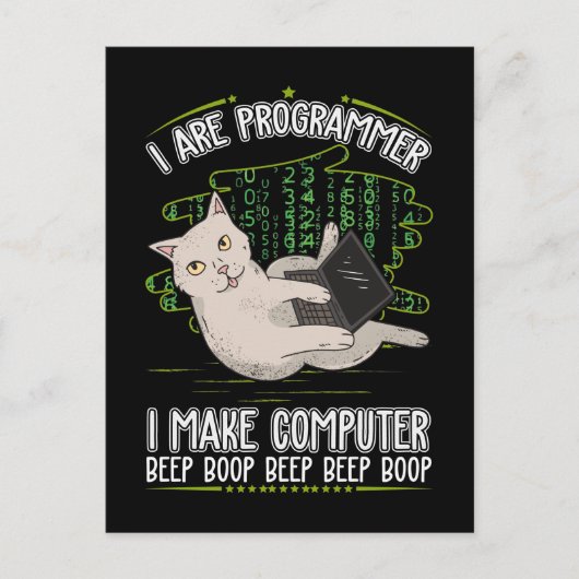Carte Postale Programmeur humour informatique (Devant)