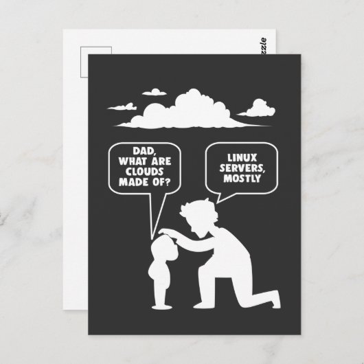 Carte Postale Programmeur informatique développeur Linux Nerd (Devant / Derrière)