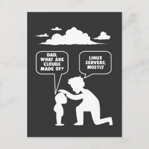 Carte Postale Programmeur informatique développeur Linux Nerd