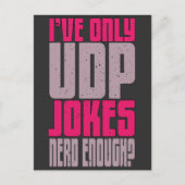 Carte Postale Programmeur informatique udp Joke (Devant)