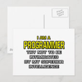 Carte Postale Programmeur...Intelligence supérieure (Devant / Derrière)