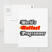 Carte Postale Programmeur le plus chaud du monde (Devant / Derrière)